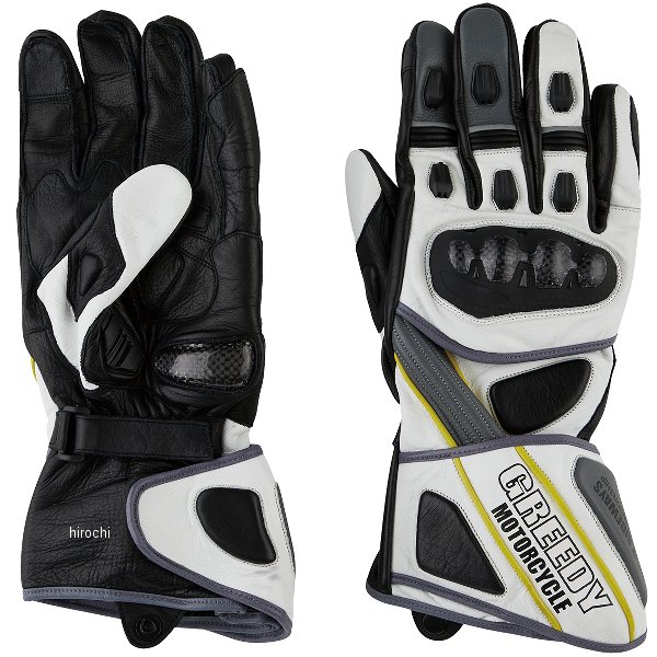 GSR2031 グリーディー GREEDY ハードレーシングレザーグローブ 白 LLサイズ GRGSR2031WHX JP店
