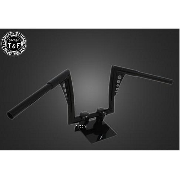 ガレージT＆F 極太バットマンハンドル 10インチ 25.4mm 黒 511306 JP店画像