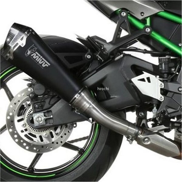 ミヴ Mivv スリップオンマフラー 触媒あり DELTA RACE 20年-23年 ZH2 ステンブラック K.053.LDRB-ACC.046.A1 JP店