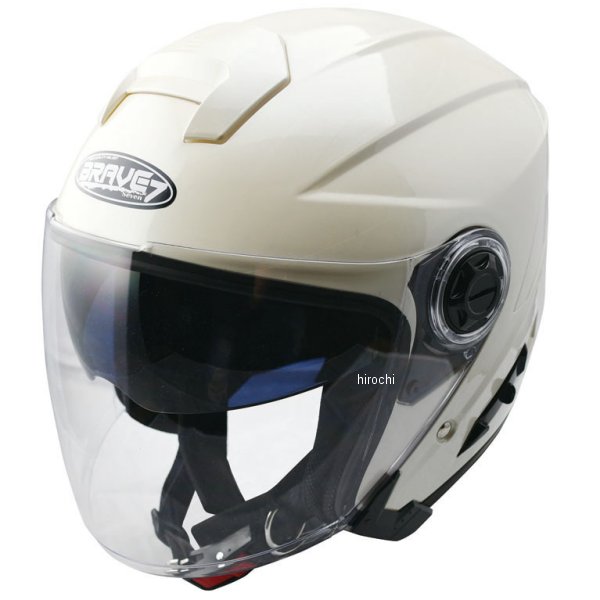 【メーカー在庫あり】 TNK工業 ジェットヘルメット BV-7 インナーシールド付き パールホワイト XLサイズ(60-62未満） 4984679512599 JP店