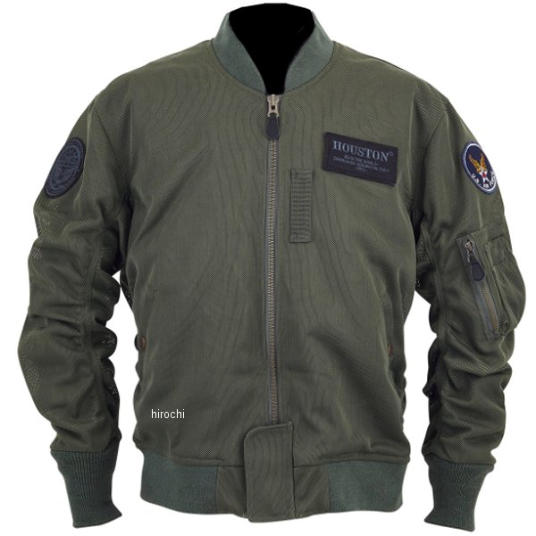 HTVA-2414S ヒューストン HOUSTON 春夏モデル ジャケット MA-1 DRAGON M/C カーキ Mサイズ HTVA2414SKHM JP店