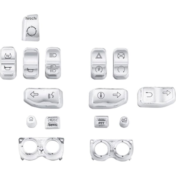 【USA在庫あり】 DRAG スイッチキャップキット 16年-23年 FLHTK クローム 0616-0394 JP店
