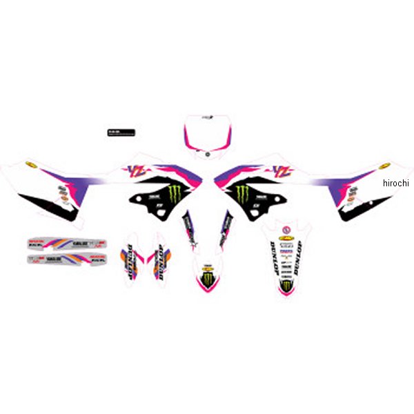【USA在庫あり】 D'cor Visuals グラフィックキット モンスターエナジー YZ RETRO 22年-24年 YZ125、YZ250 4302-7221 JP店