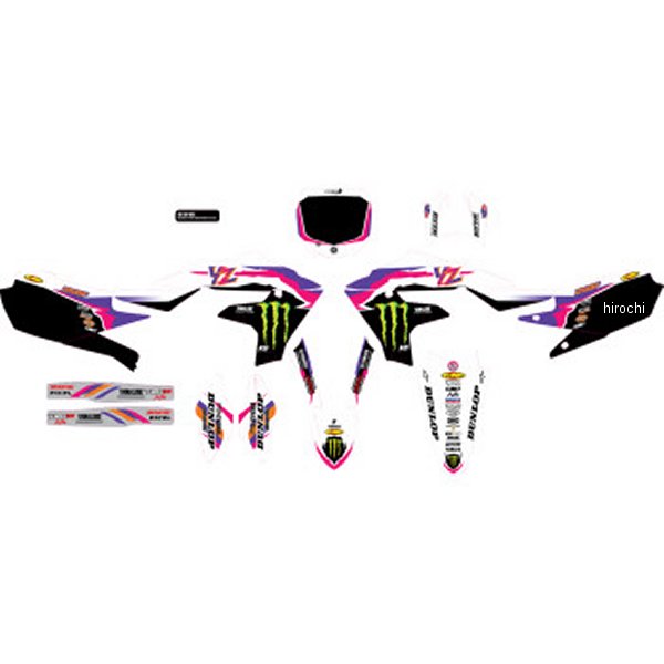 【USA在庫あり】 D'cor Visuals グラフィックキット モンスターエナジー YZ RETRO 19年-23年 YZ250F 4302-7230 JP店