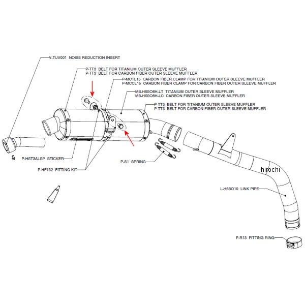 アクラポビッチ AKRAPOVIC フィッティングキット 05年-06年 CBR600RR P-HF132 JP店