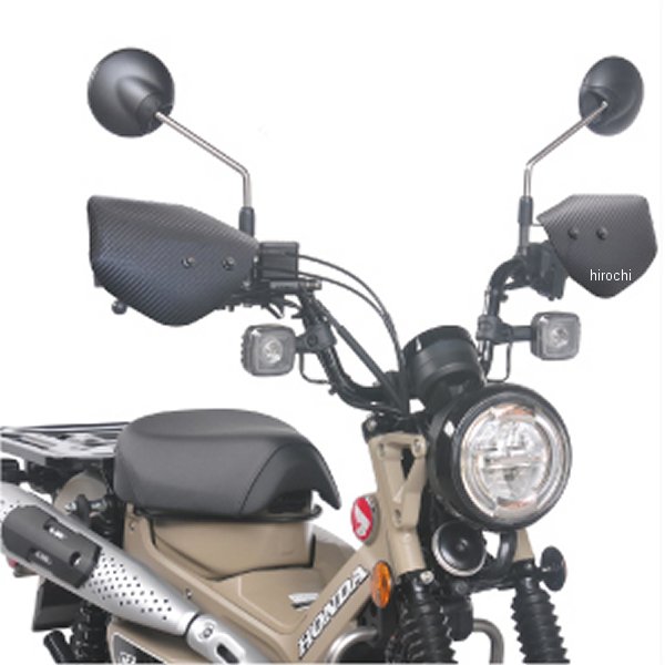 【メーカー在庫あり】 旭風防 ナックルバイザー カーボン柄 CT125、ハンターカブ 黒 M6-01CB JP店
