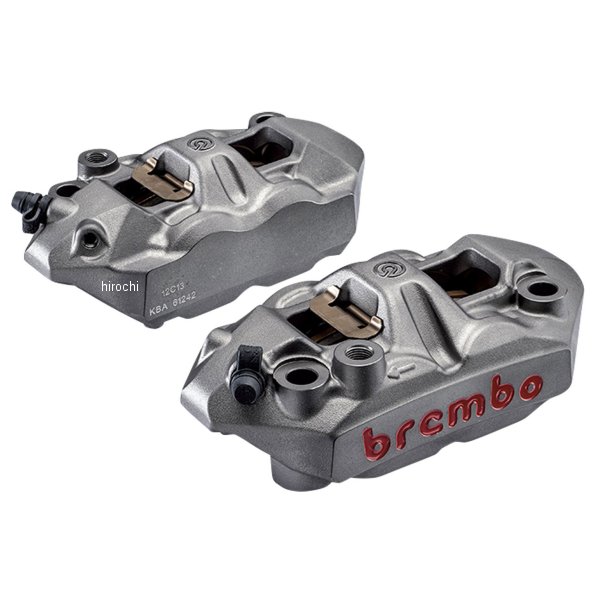 ブレンボ brembo M-4 ラジアル モノブロック 4P キャリパー 左右セット φ34 チタニウムアルマイト レッドロゴ 220.A397.10 JP店｜株式会社ヒロチー商事 店