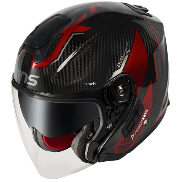 【メーカー在庫あり】 ウインズ WINS ジェットヘルメット A-FORCE RS JET FLASH type C カーボン/アイアンレッド XSサイズ 4560385770654 JP店 29,470円