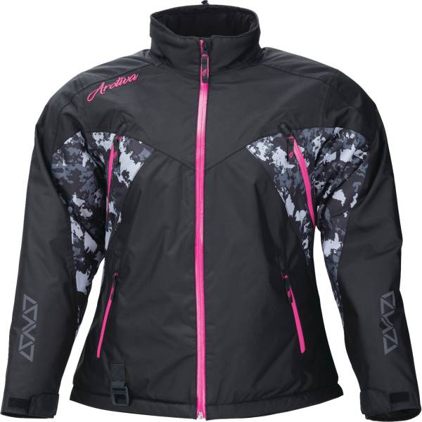 【USA在庫あり】 アクティバ Arctiva PIVOT7 ジャケット レディース黒/カモグレー/ピンク 2XL 3121-0851 JP店