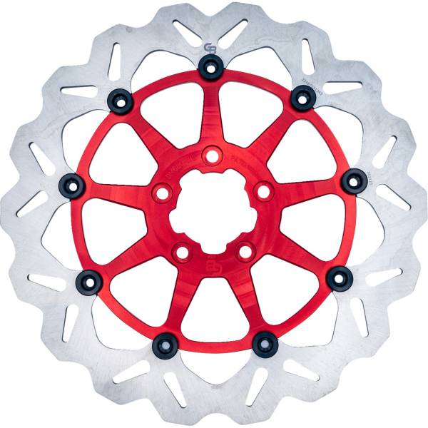 【USA在庫あり】 ガルファー GALFER Wave ブレーキローター フロント 赤 1710-4569 JP店