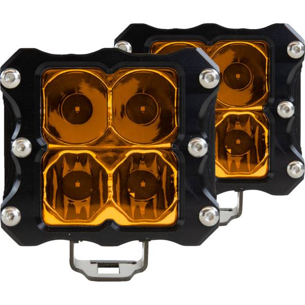 【USA在庫あり】 HERETIC Quattro LEDスポット/フラッドライト ペア 黒 2001-2645 JP店