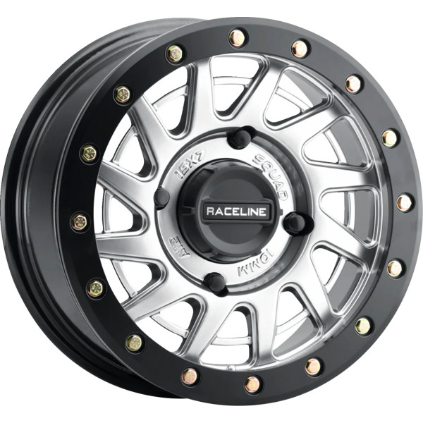 【USA在庫あり】 Raceline Wheels WHEEL SQUAD SLVR W/ BLK RING 15X7 4X137 +38 0230-1418 JP店
