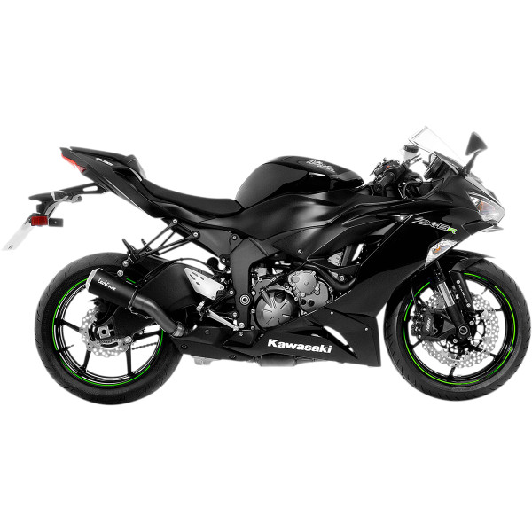 【USA在庫あり】 LEOVINCE LV-10 スリップオンマフラー 19年-23年 Ninja ZX-6R 黒 1811-4122 JP店