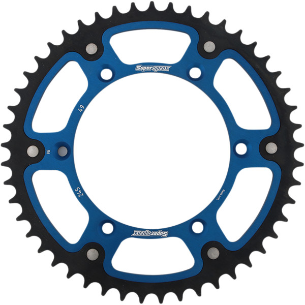【USA在庫あり】 SUPERSPROX ステルス リア スプロケット 520/49T 20年-22年 YZ125X 青/黒 1210-1986 JP店