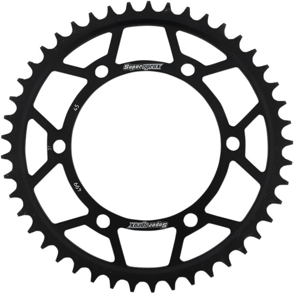 【USA在庫あり】 SUPERSPROX レーシング スチール リア スプロケット 530/45T 03年-05年 Ninja ZX-12R 黒 1210-2210 JP店