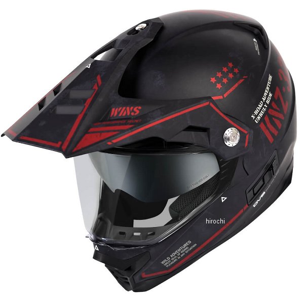 【メーカー在庫あり】 ウインズ WINS オフロードヘルメット X-ROAD 3 COMBAT M55 マットブラック/アイアンレッド XLサイズ 4560385772351 JP店