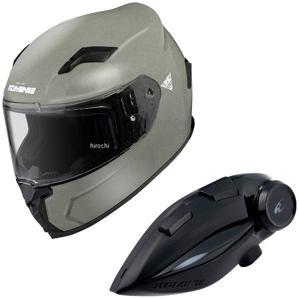【メーカー在庫あり】 HK-170+i コミネ KOMINE フルフェイスヘルメット&モーターサイクルインターカム ガンメタル Lサイズ HK-170 + i JP店