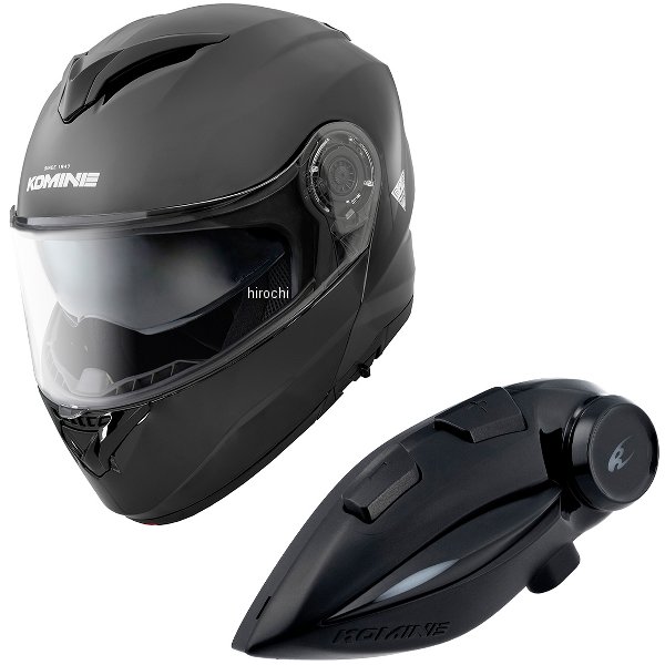 【メーカー在庫あり】 HK-171+i コミネ KOMINE フルフェイスヘルメット&モーターサイクルインターカム グロスブラック Lサイズ HK-171 + i JP店