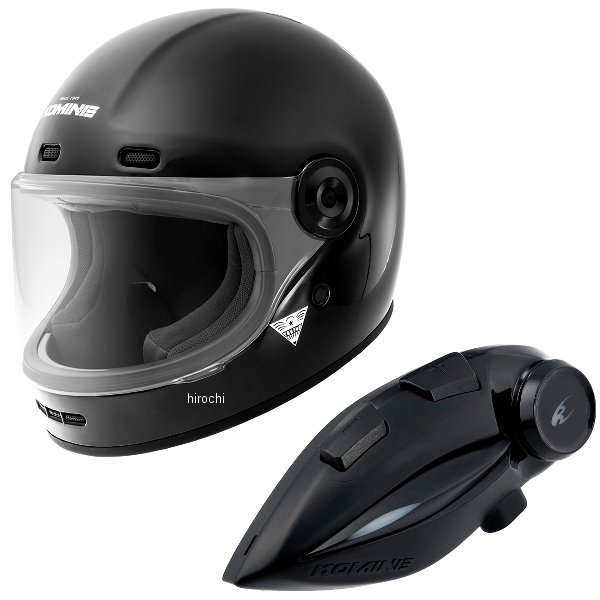 【メーカー在庫あり】 HK-190+i コミネ KOMINE フルフェイスヘルメット&モーターサイクルインターカム グロスブラック Mサイズ HK-190 + i JP店