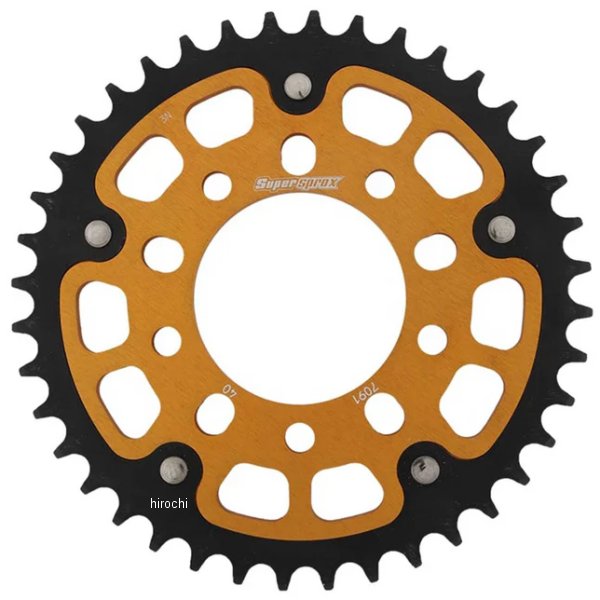 【メーカー在庫あり】 スーパースプロックス SUPERSPROX リアスプロケット ステルス 520-40T ゴールド RST-7091:40-GLD JP店