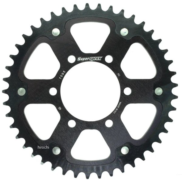 【メーカー在庫あり】 スーパースプロックス SUPERSPROX リアスプロケット ステルス 525-45T 黒 RST-7095:45-BLK JP店