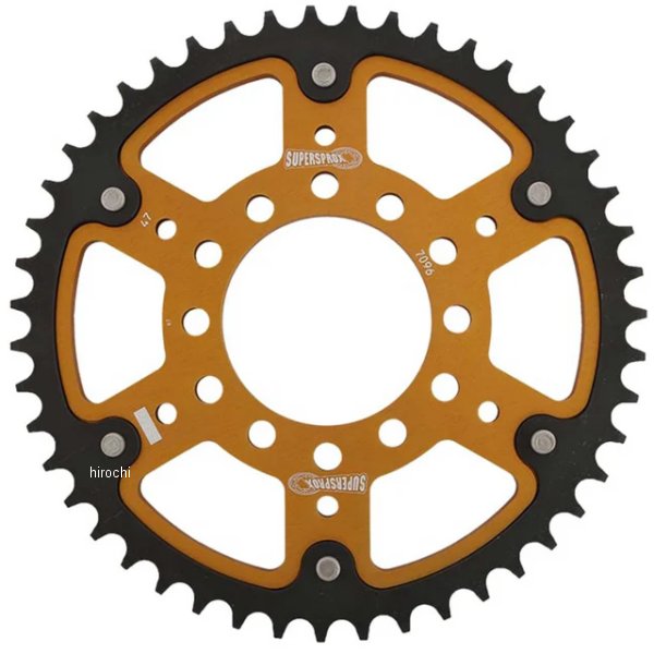 【メーカー在庫あり】 スーパースプロックス SUPERSPROX リアスプロケット ステルス 530-47T ゴールド RST-7096:47-GLD JP店|株式会社ヒロチー商事 店