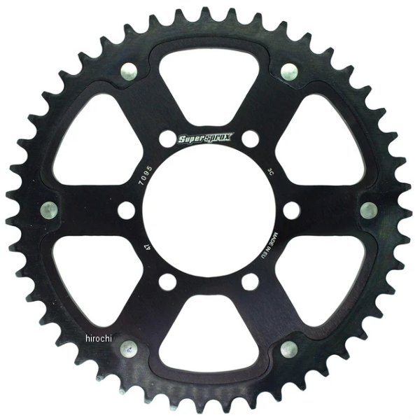 【メーカー在庫あり】 スーパースプロックス SUPERSPROX リアスプロケット ステルス 525-47T 黒 RST-7095:47-BLK JP店|株式会社ヒロチー商事 店