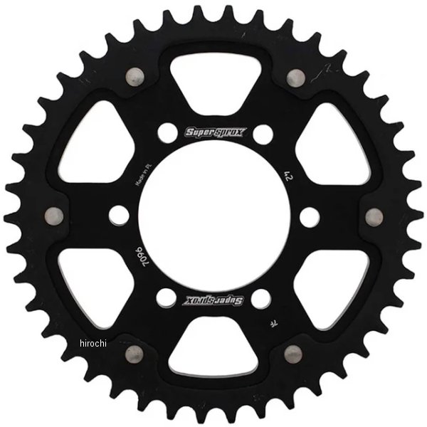 【メーカー在庫あり】 スーパースプロックス SUPERSPROX リアスプロケット ステルス 530-42T 黒 RST-7096:42-BLK JP店