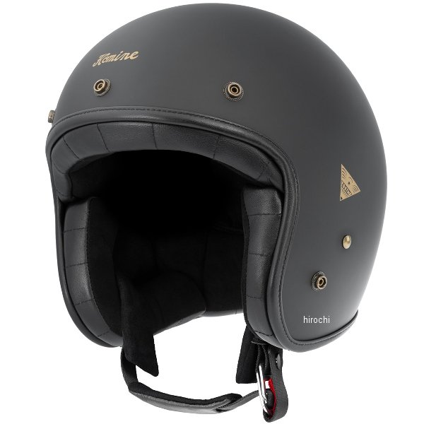 【メーカー在庫あり】 コミネ KOMINE ヘリテージレザージェットヘルメット ソリッドマットブラック Lサイズ HK-195 JP店｜株式会社ヒロチー商事 店