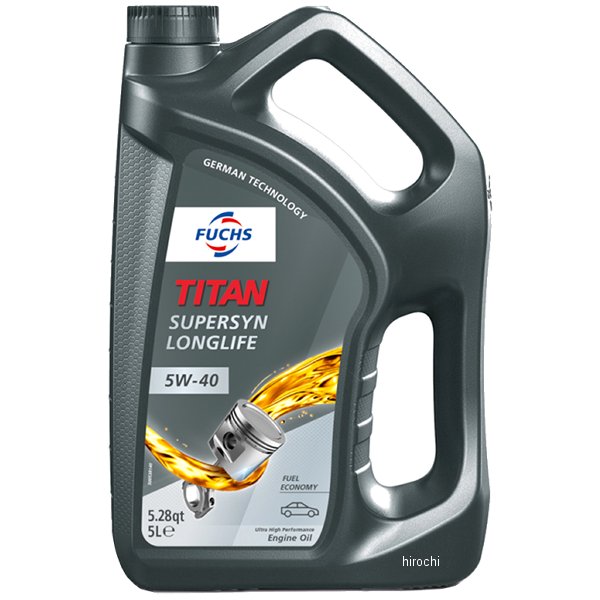 フックス FUCHS エンジンオイル TITAN SUPERSYN LONGLIFE SAE 5W-40 5L A602719805 JP店