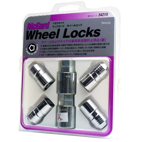 マックガード McGard ホイールロック プレミアムロックナット テーパー M14x1.5 レクサスLS クローム MCG-34215 JP店｜株式会社ヒロチー商事 店