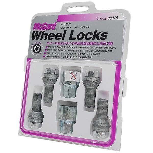 マックガード McGard ホイールロック プレミアムロックボルト 球面(13R) M14x1.5 アウディ クローム MCG-38018 JP店