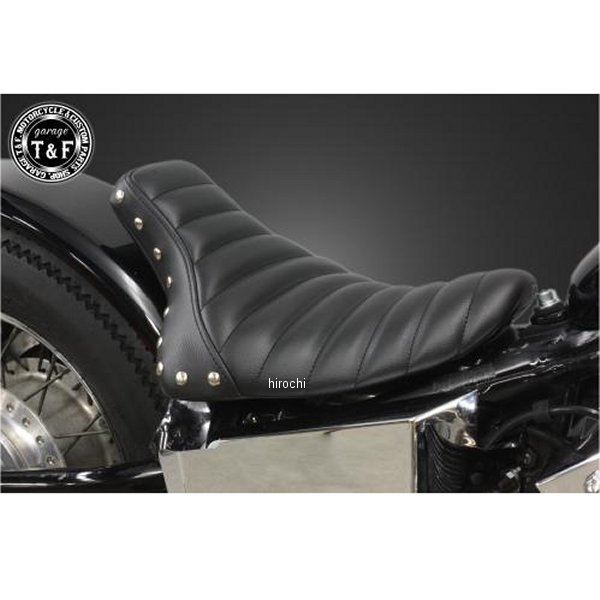 ガレージT＆F シングルシート フラットフェンダー専用 スタッド付き スティード400 (タックロール)ブラック 608109 JP店