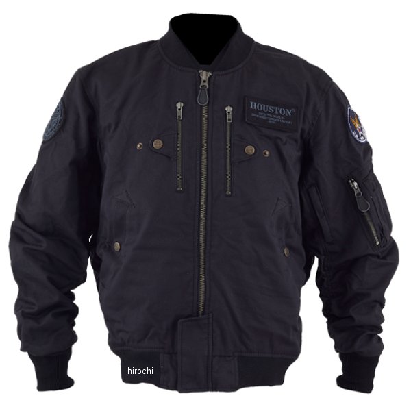 HTVA-2424 ヒューストン HOUSTON 2024年秋冬モデル ジャケット MA-1 COTTON DRAGON M/C 黒 Sサイズ HTVA-2424BKS JP店