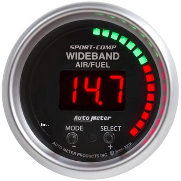 【USA在庫あり】 オートメーター Autometer Sport-Comp 52mm ワイドバンド エア/フューエルゲージ atm3378 JP店