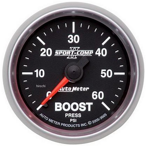 【USA在庫あり】 オートメーター Autometer Sport-Comp II メカニカル 52mm 0-60 PSI メカニカル ブーストゲージ atm3605 JP店