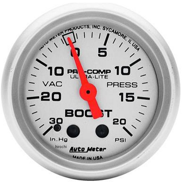 【USA在庫あり】 オートメーター Autometer Ultra-Lite 52mm 20 PSI メカニカル ブーストゲージ atm4301 JP店