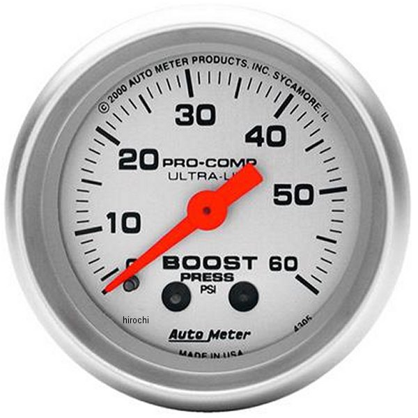 【USA在庫あり】 オートメーター Autometer Ultra-Lite 52mm 60 PSI メカニカル ブーストゲージ atm4305 JP店