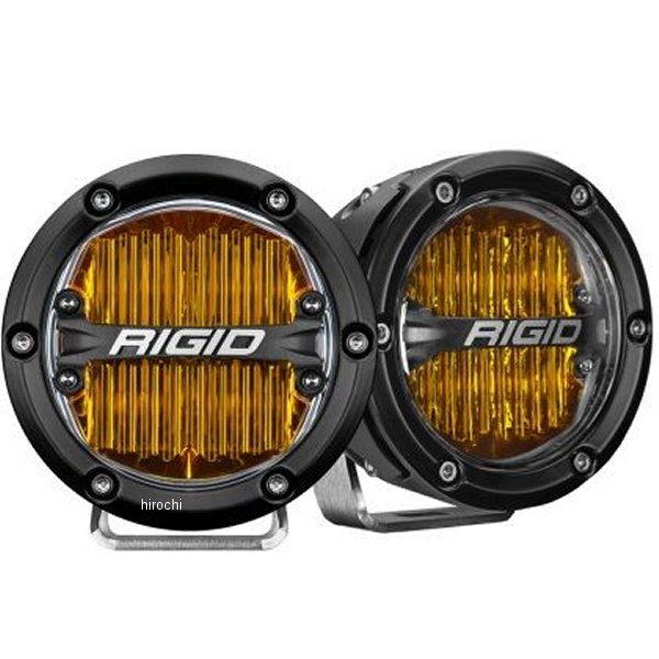 【USA在庫あり】 リジッドインダストリー Rigid Industries 360シリーズ 4インチ LED SAE J583 フォグライト セレクティブイエロー (ペア) rig36121 JP店
