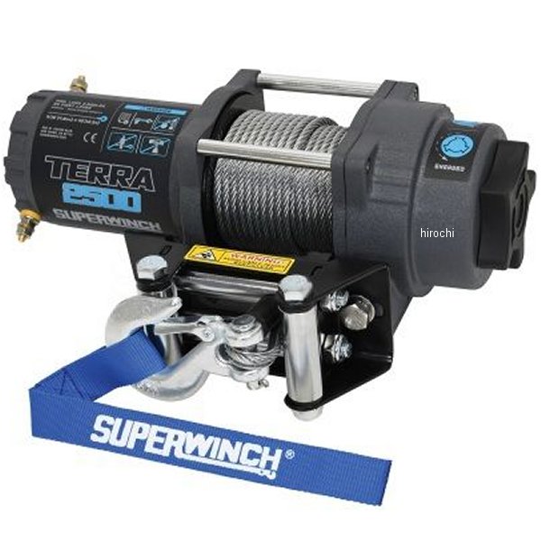 【USA在庫あり】 スーパーウインチ SUPERWINCH スチールロープ Terra 2500 ウインチ 3/16インチ x 40フィート suw1125260 JP店
