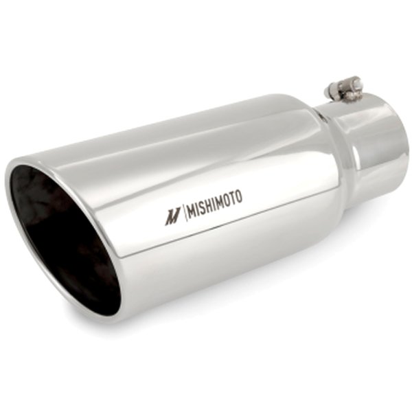 Mishimoto ユニバーサル スチール マフラーチップ 5in Inlet 6in Outlet ポリッシュ misMMEXH-TIP-DSL56 JP店