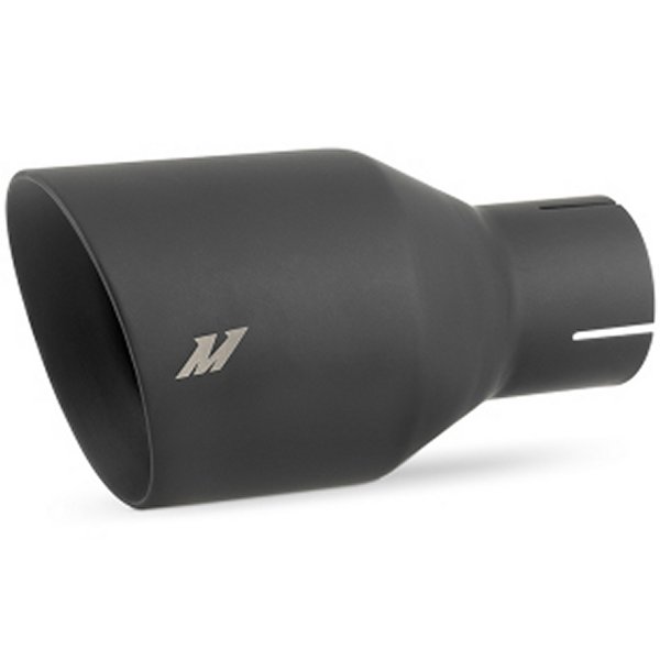 【USA在庫あり】 Mishimoto クランプオン ダブルウォール エキゾースト Tip 2.5 Inlet Slash Cut misMMEXH-TIP-DW25BK JP店