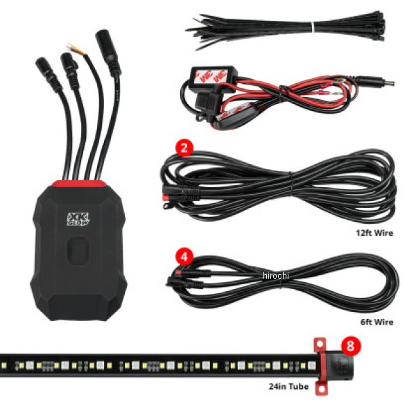 【USA在庫あり】 XK Glow RGBW Addressable LED Underglow Kits スタンダート XKalpha App Controlled xkgAP-CAR-STA JP店