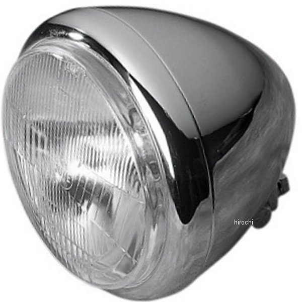 【USA在庫あり】 DRAG ヘッドライト 5.75インチ H4 55/60W スプリンガースタイル プレーン クローム DS-280008 JP店