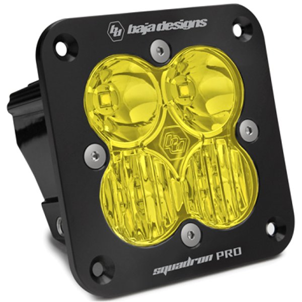 【USA在庫あり】 Baja Designs Squadron Pro Flush Mount ブラック Driving/Combo Pattern LED Light Pod - Amber baj491013 JP店