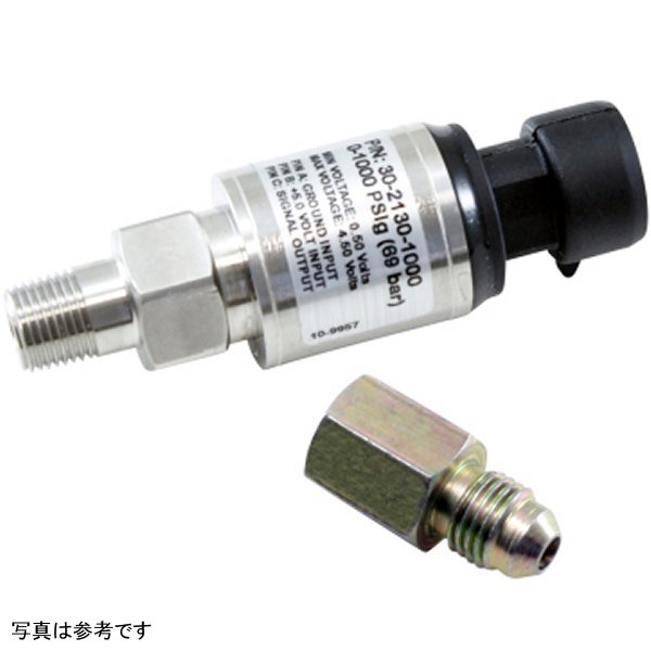 【USA在庫あり】 AEM 1000 PSIg ステンレス センサーキット - 1/8in NPT Male Thread to -4 アダプター aem30-2130-1000 JP店