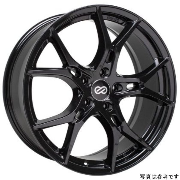 【USA在庫あり】 Enkei Vulcan 17X7.5 38mm オフセット 5x114.3 ボルト 72.6mm Bore Gloss ブラック ホイール enk517-775-6538BK JP店