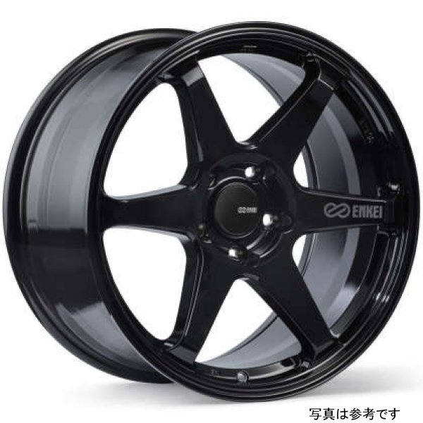【USA在庫あり】 Enkei T6R 18x8.5 38mm オフセット 5x114.3 ボルト Pattern 72.6 Bore Gloss ブラック ホイール enk539-885-6538BK JP店