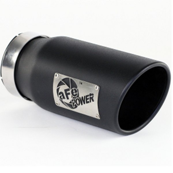 【USA在庫あり】 aFe Power Diesel エキゾースト Tip ブラック- 4 in In x 5 out X 12 in Long ボルト On (Right) afe49T40501-B12 JP店
