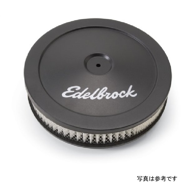 【USA在庫あり】 Edelbrock エアクリーナー Pro-Floシリーズ Round Steel Top Paper エレメント 10In Dia X 3 5In Black ede1203 JP店